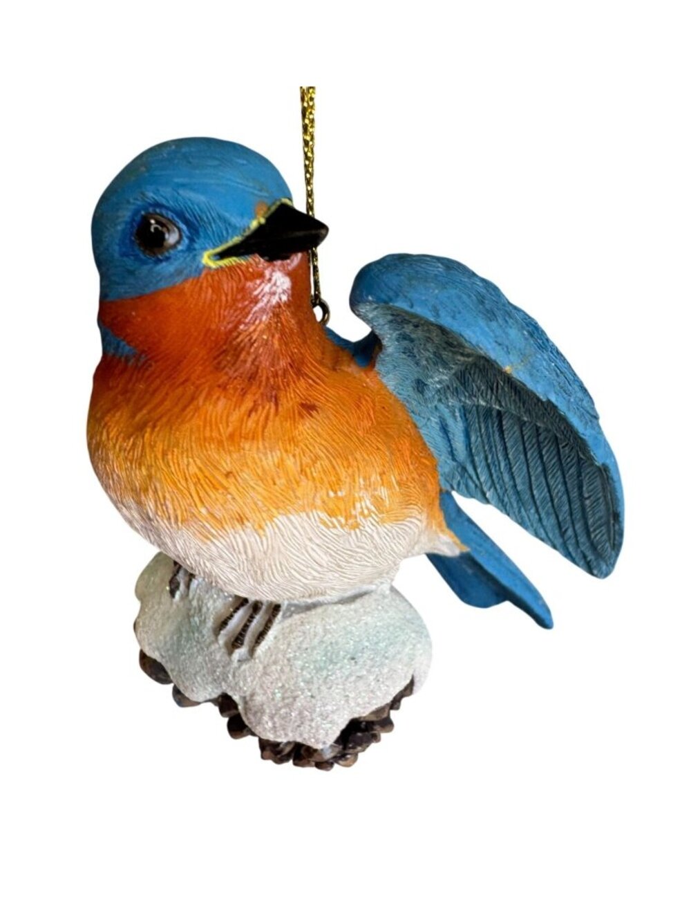 Danbury Mint Bluebird Hanging Ornament Multicolor Resin Textured - Picture 6 of 7